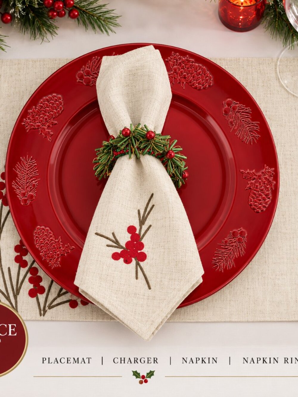 Curated Christmas The Holly Jolly Bundle - 4 Place Settings 🎄 16 pcs set!